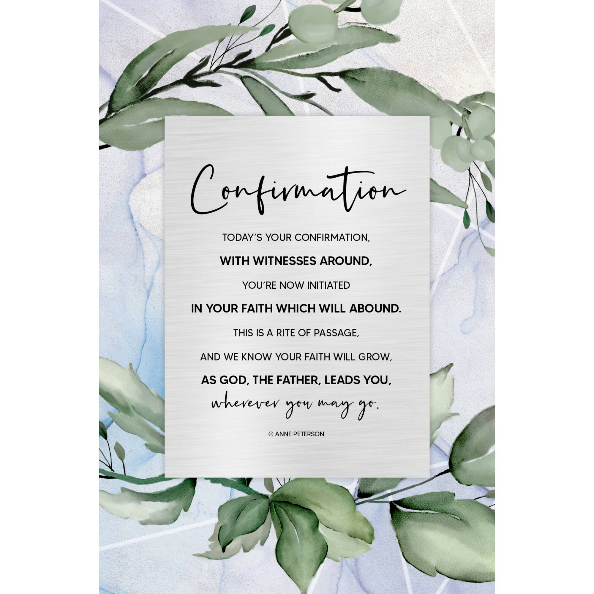 9" Confirmation Plaque